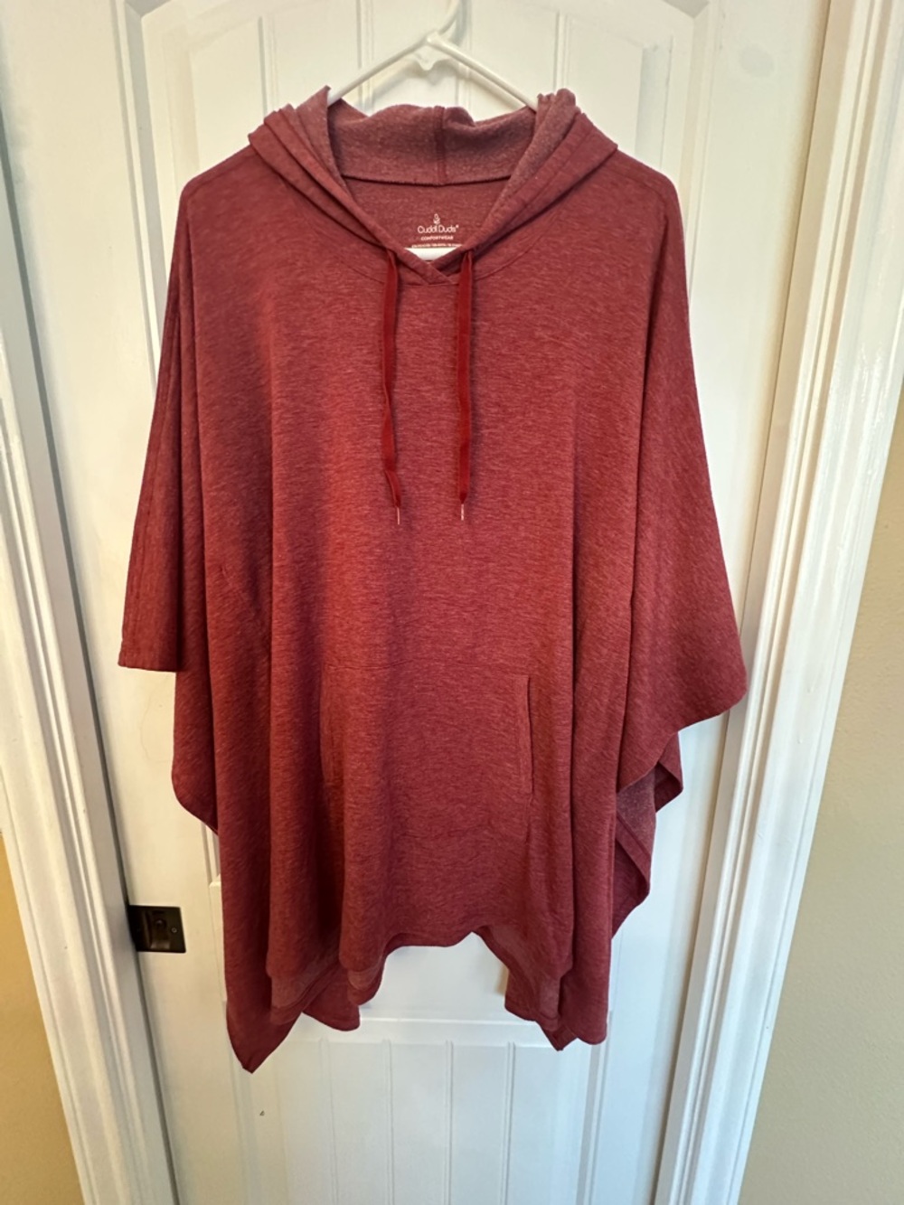 Cuddl Duds Heathered Rose Pullover Hoodie kangaroo pockets